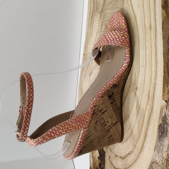 Lc Lauren Conrad Limestone Cora Wedges, Light Orange/Pink Size 9.5 - Picture 9 of 12